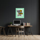 "Working Hard or Hardly Working?" Motivational Canvas Print by AmericanEyez